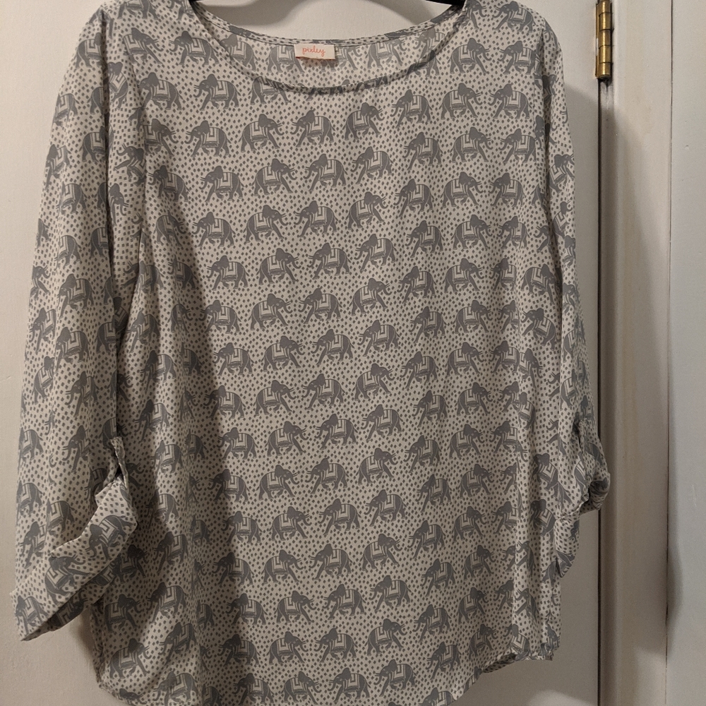 Pixley 3/4 Sleeve Elephant Blouse